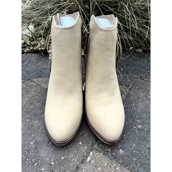 New! Mia boho western beige fringe booties size 8 - Picture 4 of 6